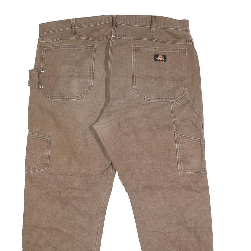 DICKIES Mens Jeans Brown Regular Straight Denim Medium W40 L29 Workwear