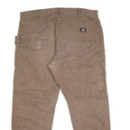 DICKIES Mens Jeans Brown Regular Straight Denim Medium W40 L29 Workwear