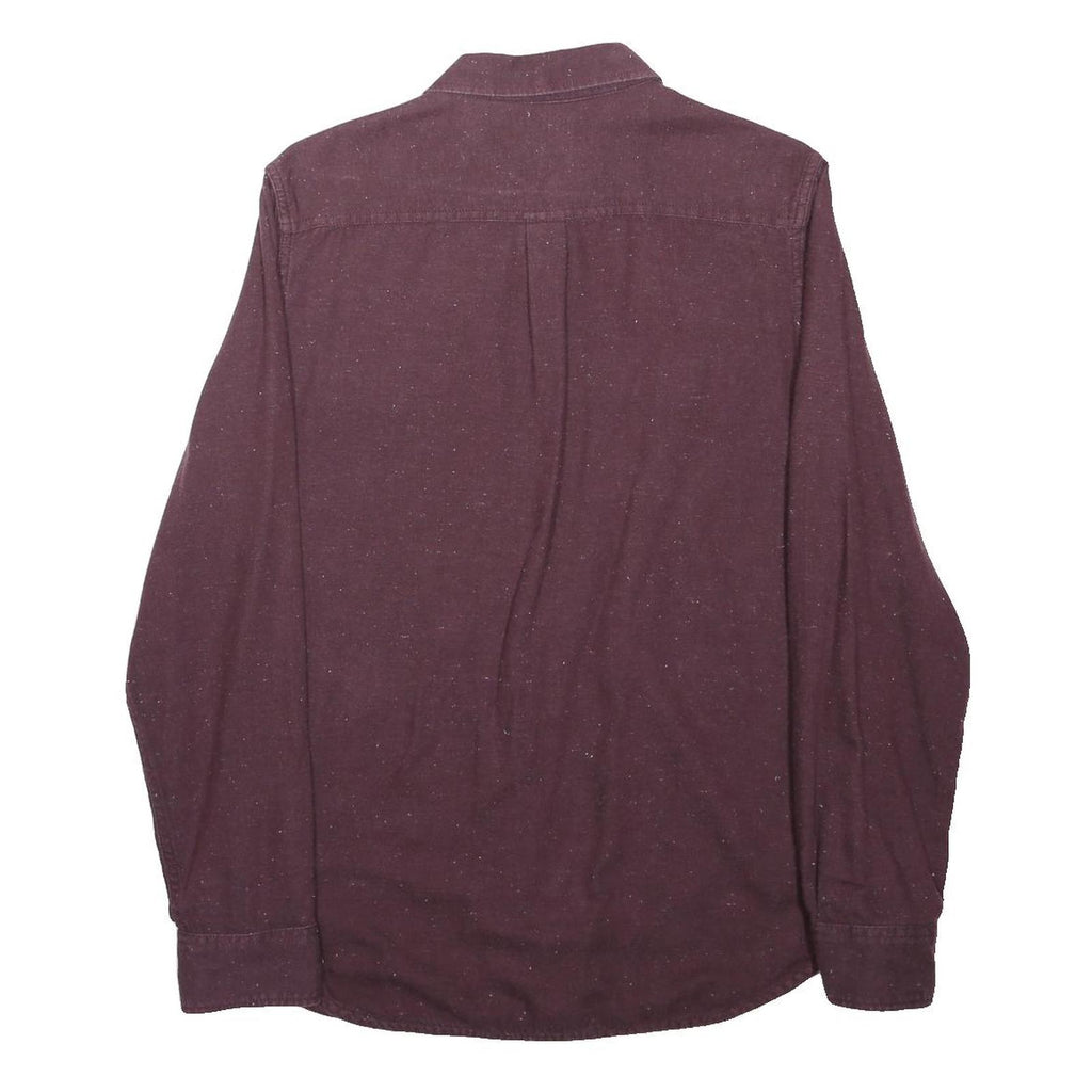 VANS Mens Maroon Shirt S Cotton Blend Casual Button Up Long Sleeve
