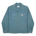 CARHARTT WIP Michigan Coat  Mens Blue Cotton Button Jacket L Workwear Durable