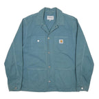 CARHARTT WIP Michigan Coat  Mens Blue Cotton Button Jacket L Workwear Durable
