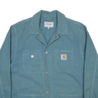 CARHARTT WIP Michigan Coat  Mens Blue Cotton Button Jacket L Workwear Durable