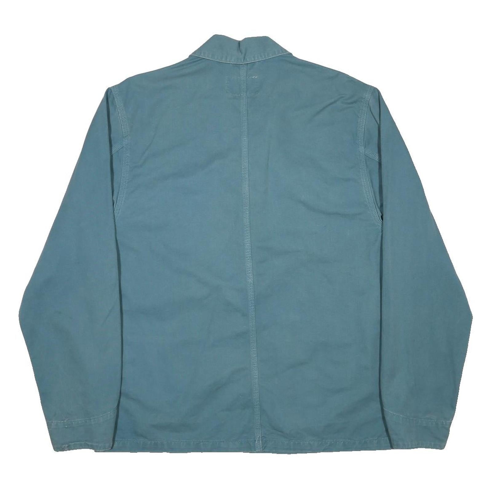 CARHARTT WIP Michigan Coat  Mens Blue Cotton Button Jacket L Workwear Durable