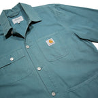 CARHARTT WIP Michigan Coat  Mens Blue Cotton Button Jacket L Workwear Durable