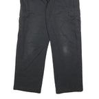 DICKIES Mens Cotton Blend Black Relaxed Straight Trousers W35 L32 Casual