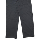 DICKIES Mens Cotton Blend Black Relaxed Straight Trousers W35 L32 Casual