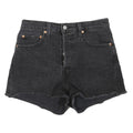 LEVI'S Womens Shorts Black Casual Cut-Off S W28 Denim Button Fly