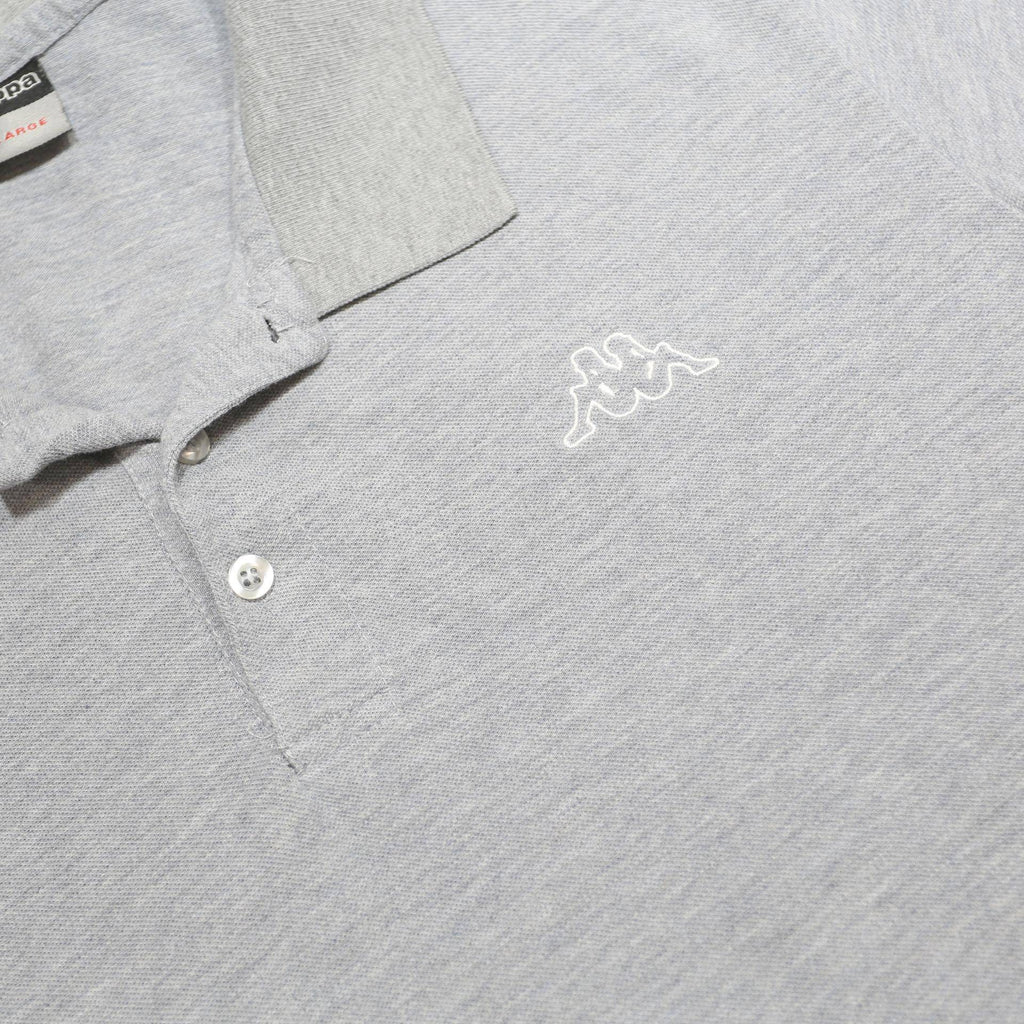 KAPPA Mens Grey Polo Shirt XL Cotton Blend Short Sleeve Classic Fit Casual