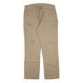 CARHARTT Mens Cotton Blend Beige Relaxed Straight Trousers W38 L34 Workwear