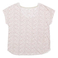 WHITE STUFF Womens Cream Printed Short Sleeve Round Neck Top UK 10 Cotton Blend
