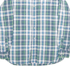 TOMMY HILFIGER Mens Blue & Green Check Shirt M Classic Button Up Long Sleeve