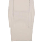 HOUSE OF CB Womens Cream Bodycon Polyester Blend Dress Long Sleeve XS Elegant