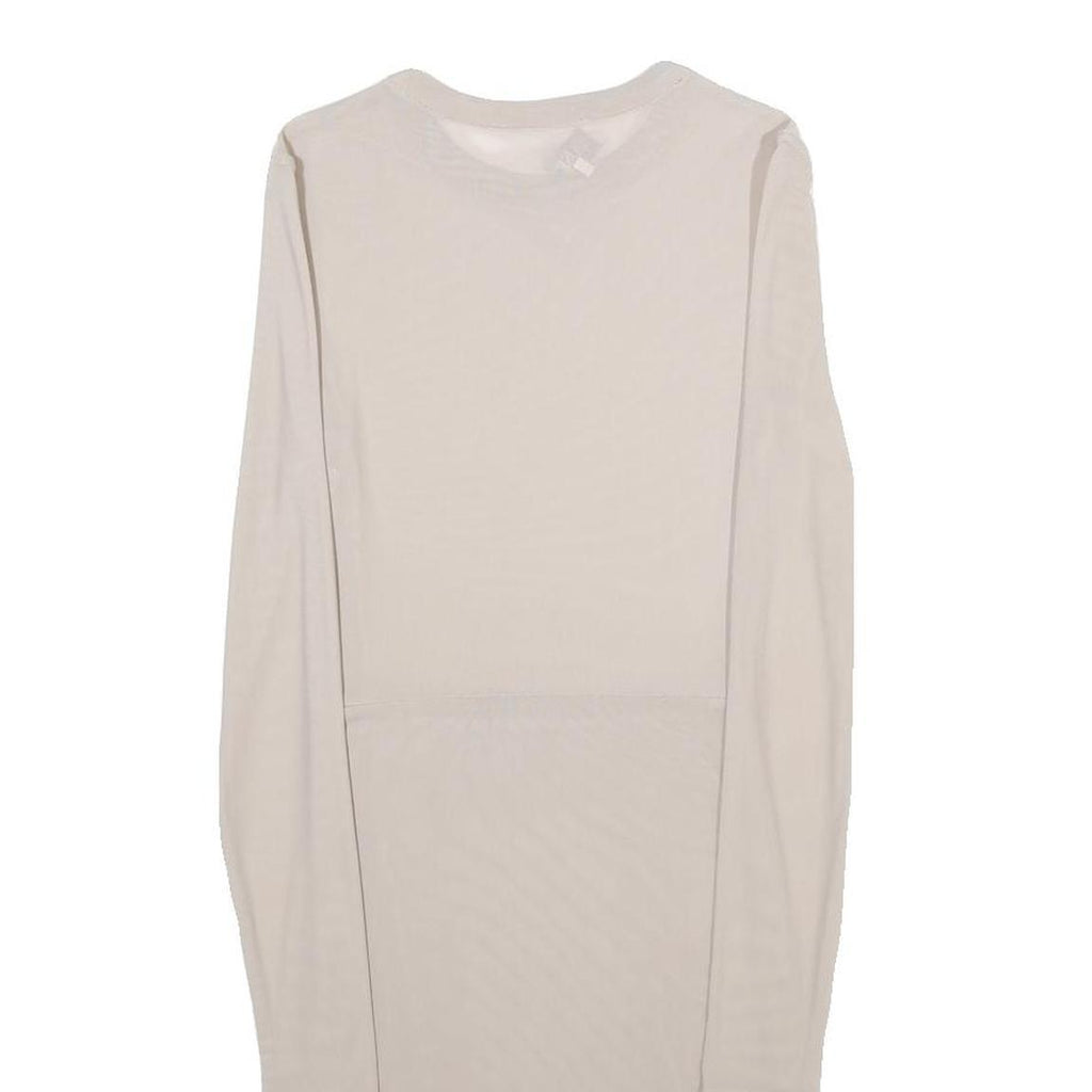 HOUSE OF CB Womens Cream Bodycon Polyester Blend Dress Long Sleeve XS Elegant