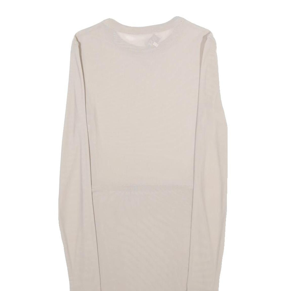 HOUSE OF CB Womens Cream Bodycon Polyester Blend Dress Long Sleeve XS Elegant