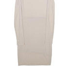 HOUSE OF CB Womens Cream Bodycon Polyester Blend Dress Long Sleeve XS Elegant