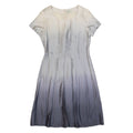 KAREN MILLEN Ombre Womens Fit & Flare Dress Grey Silk Knee Length UK 8