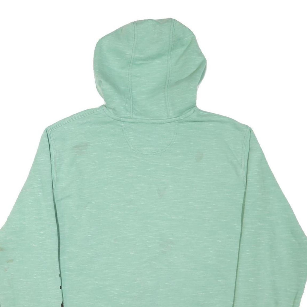 CARHARTT Mens Green Pullover Hoodie M Logo Print Workwear Cotton Blend