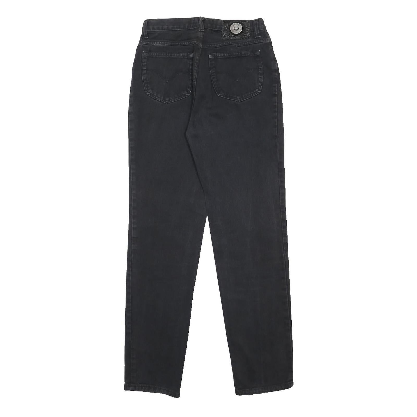 VERSACE JEANS COUTURE Womens Black Denim Regular Straight Fit Cotton Medium W30