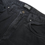 VERSACE JEANS COUTURE Womens Black Denim Regular Straight Fit Cotton Medium W30