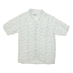 NEW YORK SPORTWEAR EXCHANGE Mens Beige & White Floral Print Cotton Blend Shirt L