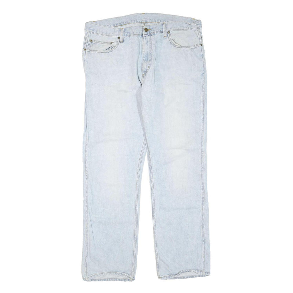 CARHARTT Mens Regular Fit Light Blue Denim Jeans W38 L32 Cotton Blend Zip