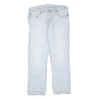 CARHARTT Mens Regular Fit Light Blue Denim Jeans W38 L32 Cotton Blend Zip