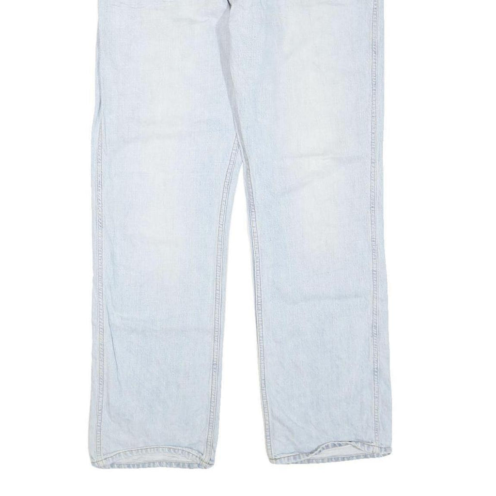 CARHARTT Mens Regular Fit Light Blue Denim Jeans W38 L32 Cotton Blend Zip