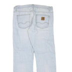 CARHARTT Mens Regular Fit Light Blue Denim Jeans W38 L32 Cotton Blend Zip