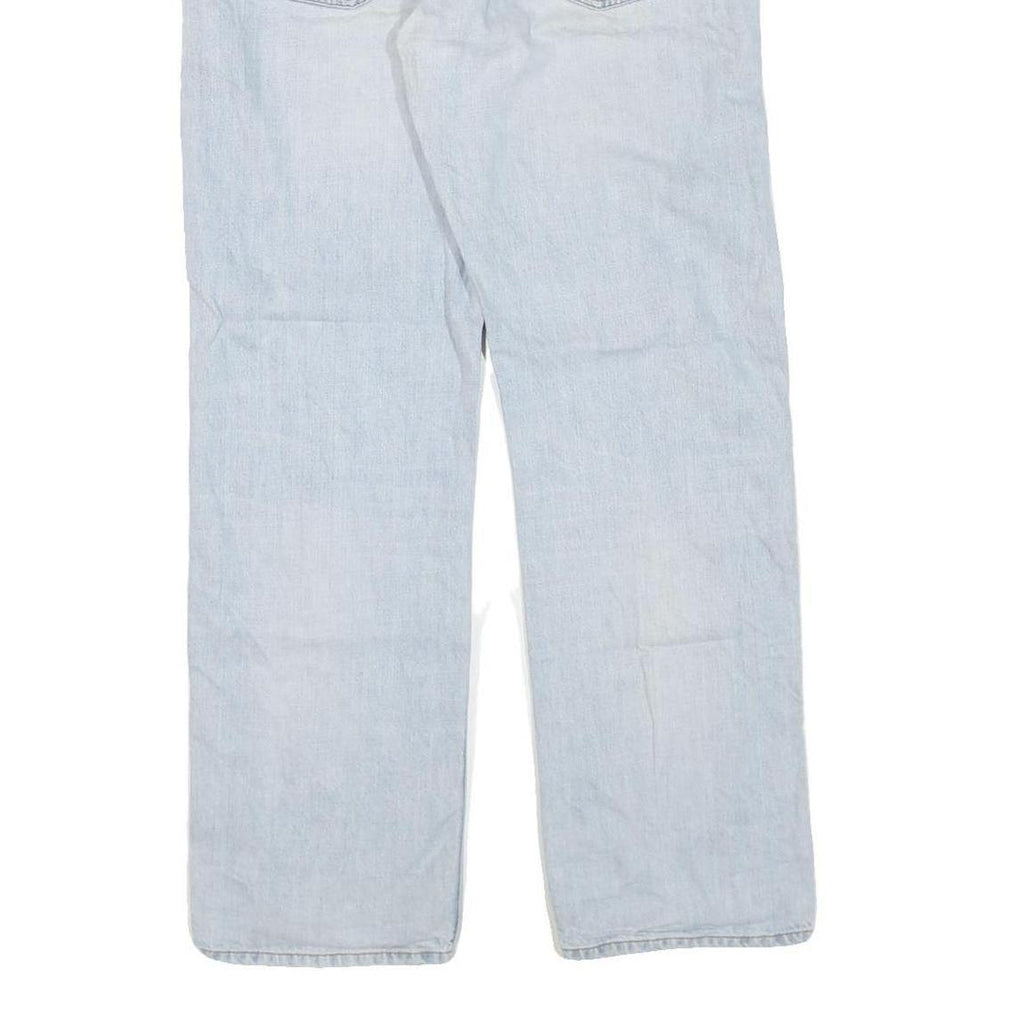 CARHARTT Mens Regular Fit Light Blue Denim Jeans W38 L32 Cotton Blend Zip