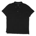 ARMANI EXCHANGE Mens Black Cotton Blend Short Sleeve Plain XL Polo Shirt Casual