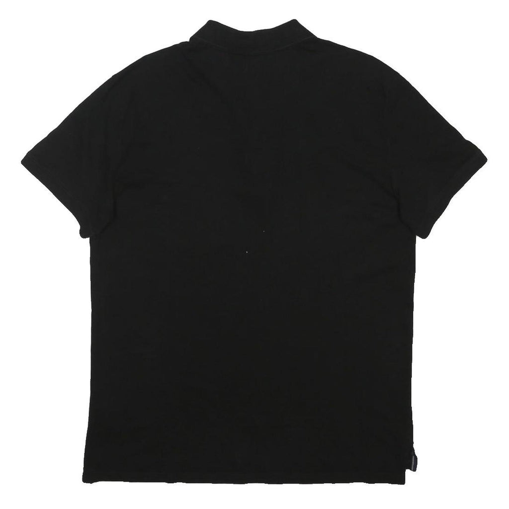 ARMANI EXCHANGE Mens Black Cotton Blend Short Sleeve Plain XL Polo Shirt Casual