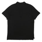 ARMANI EXCHANGE Mens Black Cotton Blend Short Sleeve Plain XL Polo Shirt Casual