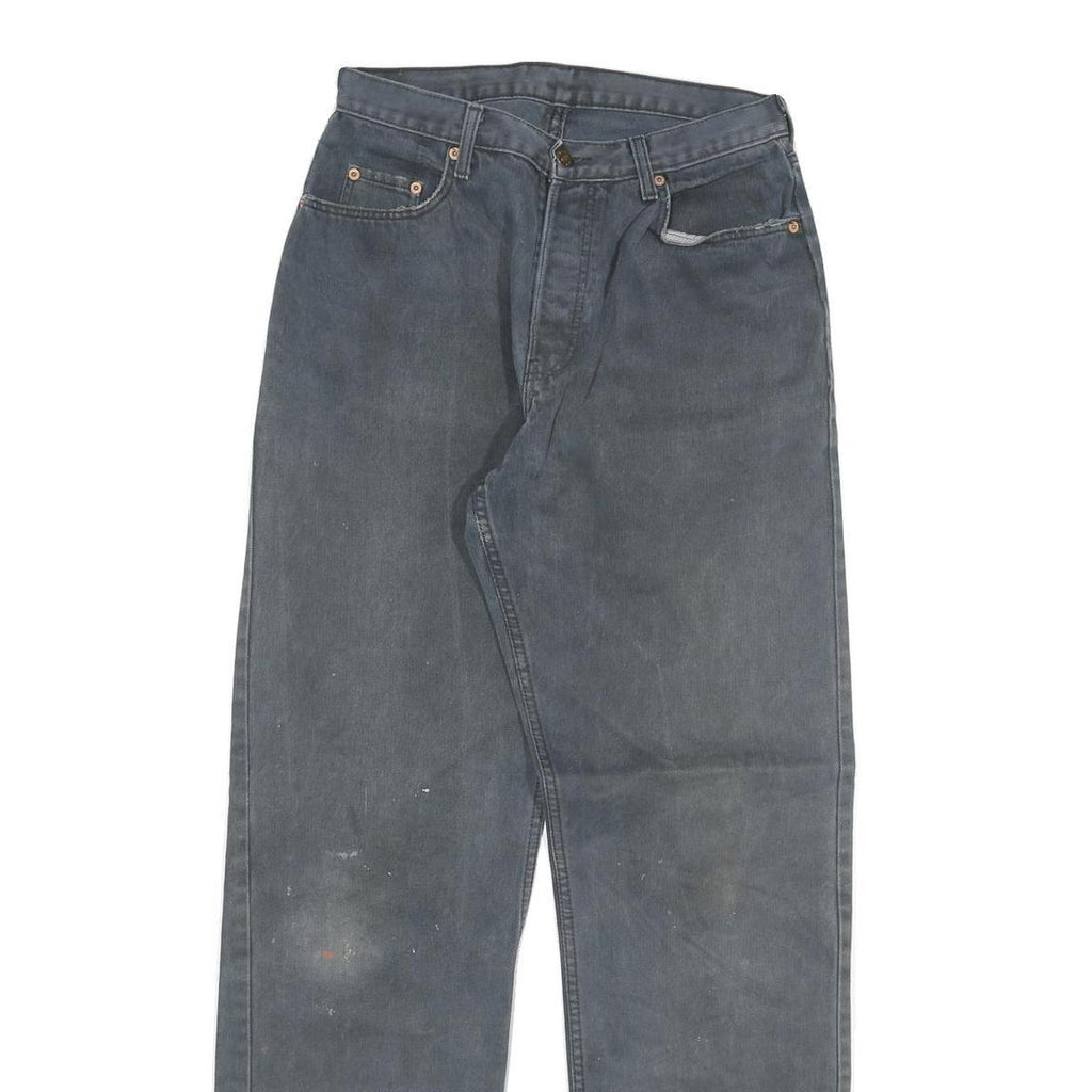 LEVI'S Mens Jeans Blue Regular Straight Denim Fair W28 L33 Button Cotton Blend