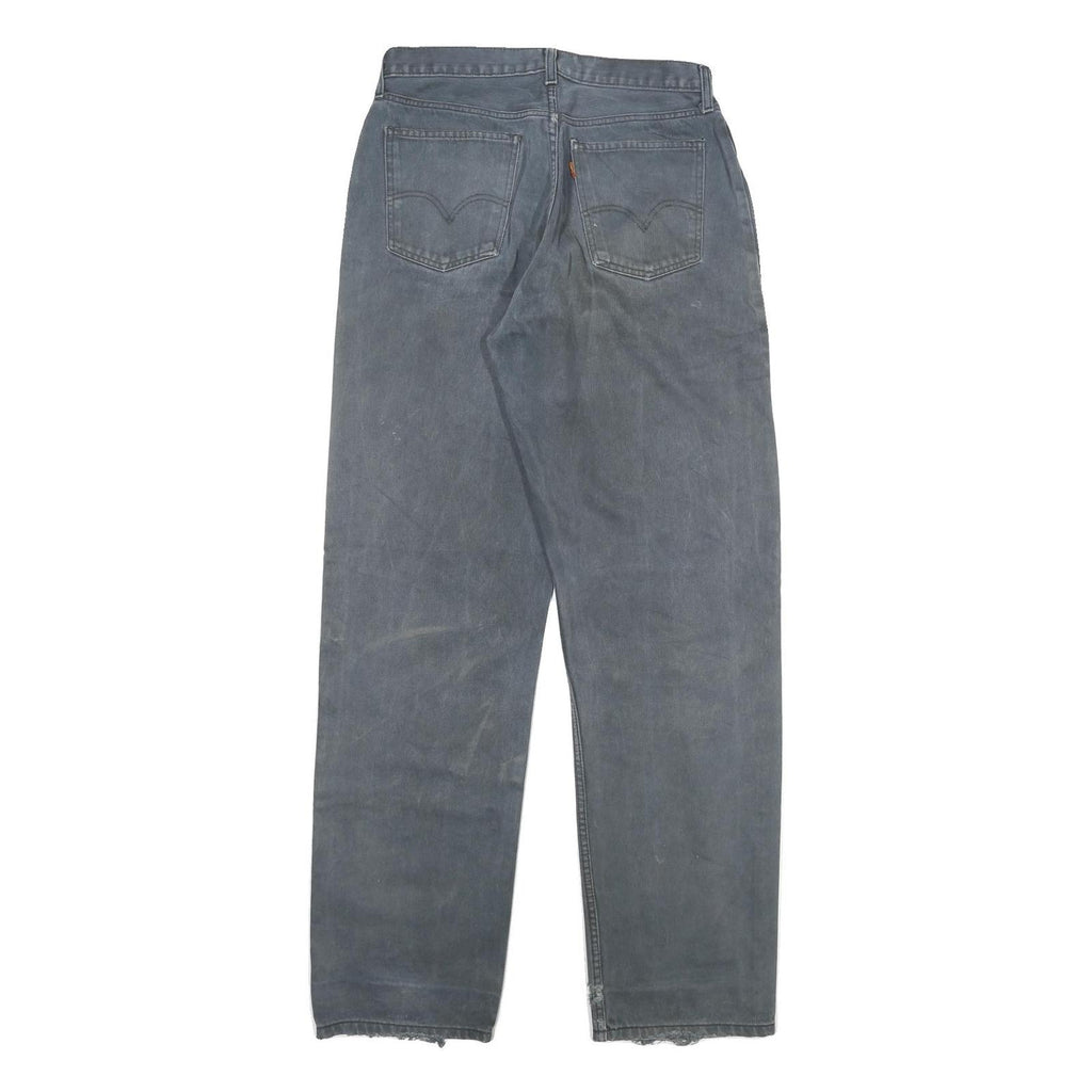 LEVI'S Mens Jeans Blue Regular Straight Denim Fair W28 L33 Button Cotton Blend