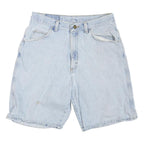 WRANGLER Womens Denim Blue Casual Shorts M W30 Cotton Blend Relaxed Fit