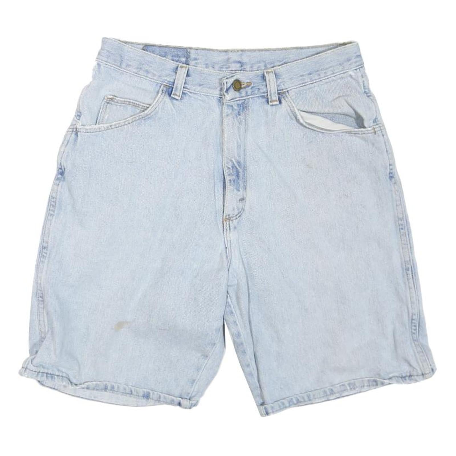 WRANGLER Womens Denim Blue Casual Shorts M W30 Cotton Blend Relaxed Fit