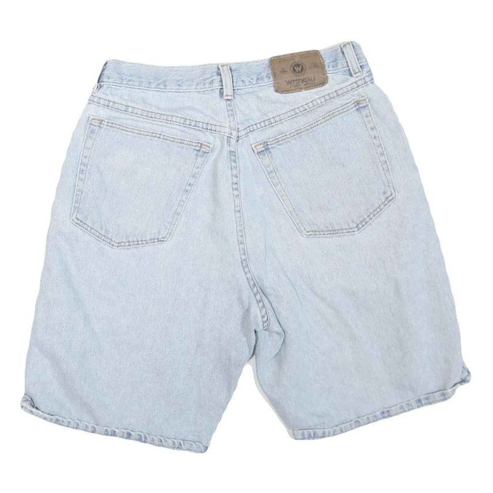 WRANGLER Womens Denim Blue Casual Shorts M W30 Cotton Blend Relaxed Fit