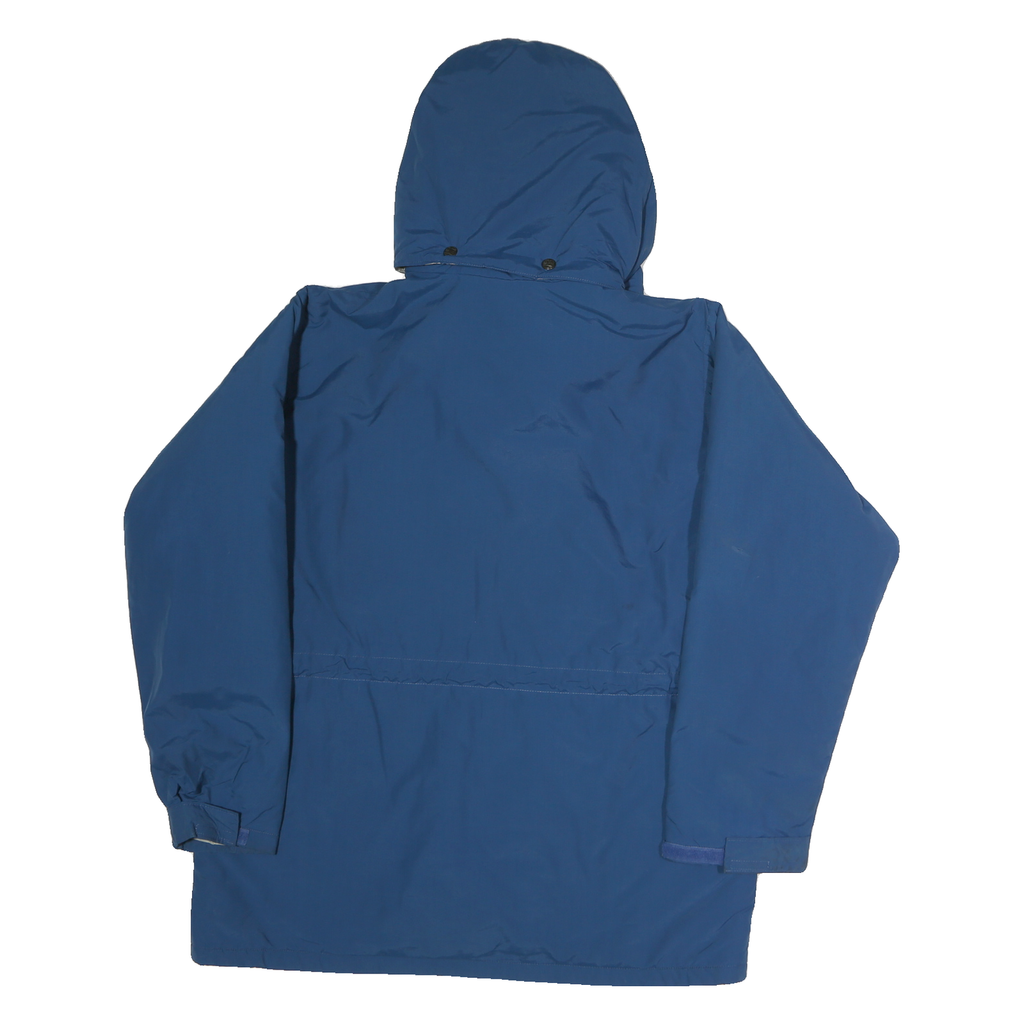 LL BEAN Womens Blue & Purple Outdoor Jacket L Polyester Zip Hooded Plain