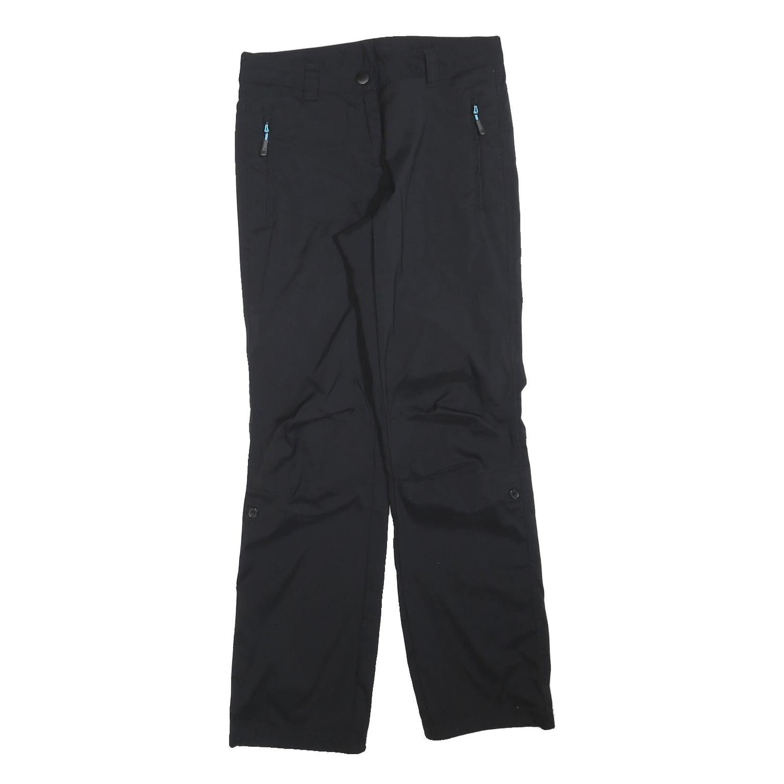 CRIVIT Womens Polyester Blend Black Regular Fit Straight Leg Trousers W30 L30