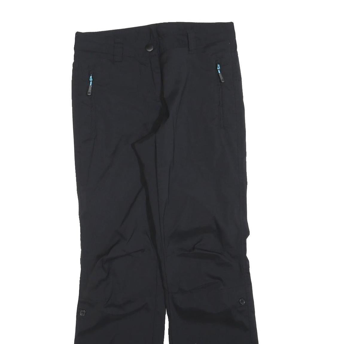 CRIVIT Womens Polyester Blend Black Regular Fit Straight Leg Trousers W30 L30