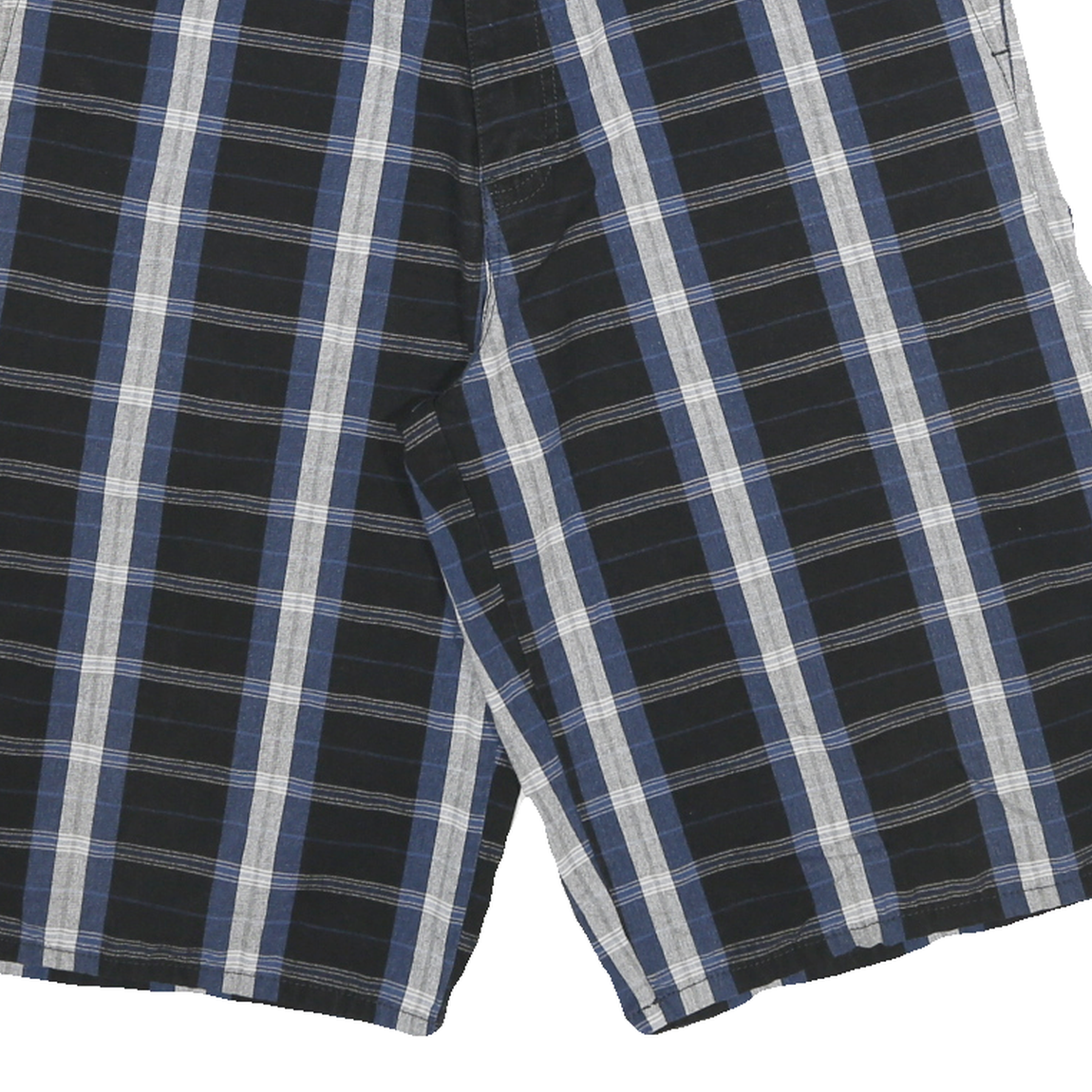 DICKIES Mens Cotton Blend Blue & White Check Casual Shorts XL W32 Comfortable