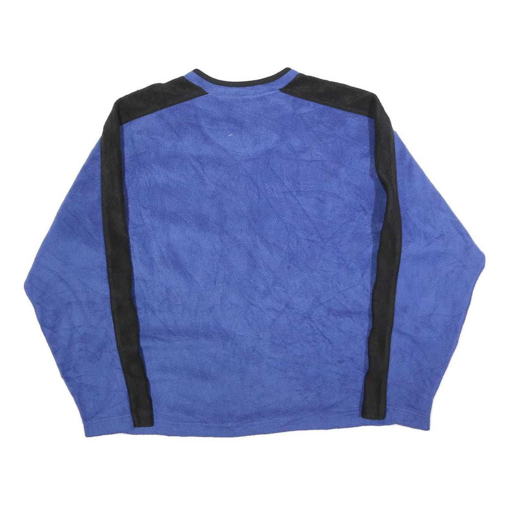 GAP Mens Blue & Black V-Neck L Polyester Sweatshirt Pullover Casual Warm
