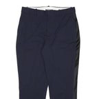 POLO RALPH LAUREN Womens Wool Blend Navy Blue Relaxed Straight Trousers W32 L26