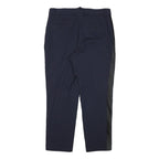 POLO RALPH LAUREN Womens Wool Blend Navy Blue Relaxed Straight Trousers W32 L26