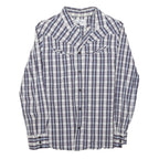 LEVI'S Mens Blue & White Checked Shirt M Classic Fit Casual Button Shirt