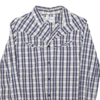 LEVI'S Mens Blue & White Checked Shirt M Classic Fit Casual Button Shirt