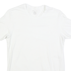 NAUTICA Womens White Crew Neck Short Sleeve Classic Fit T-Shirt M Plain Cotton