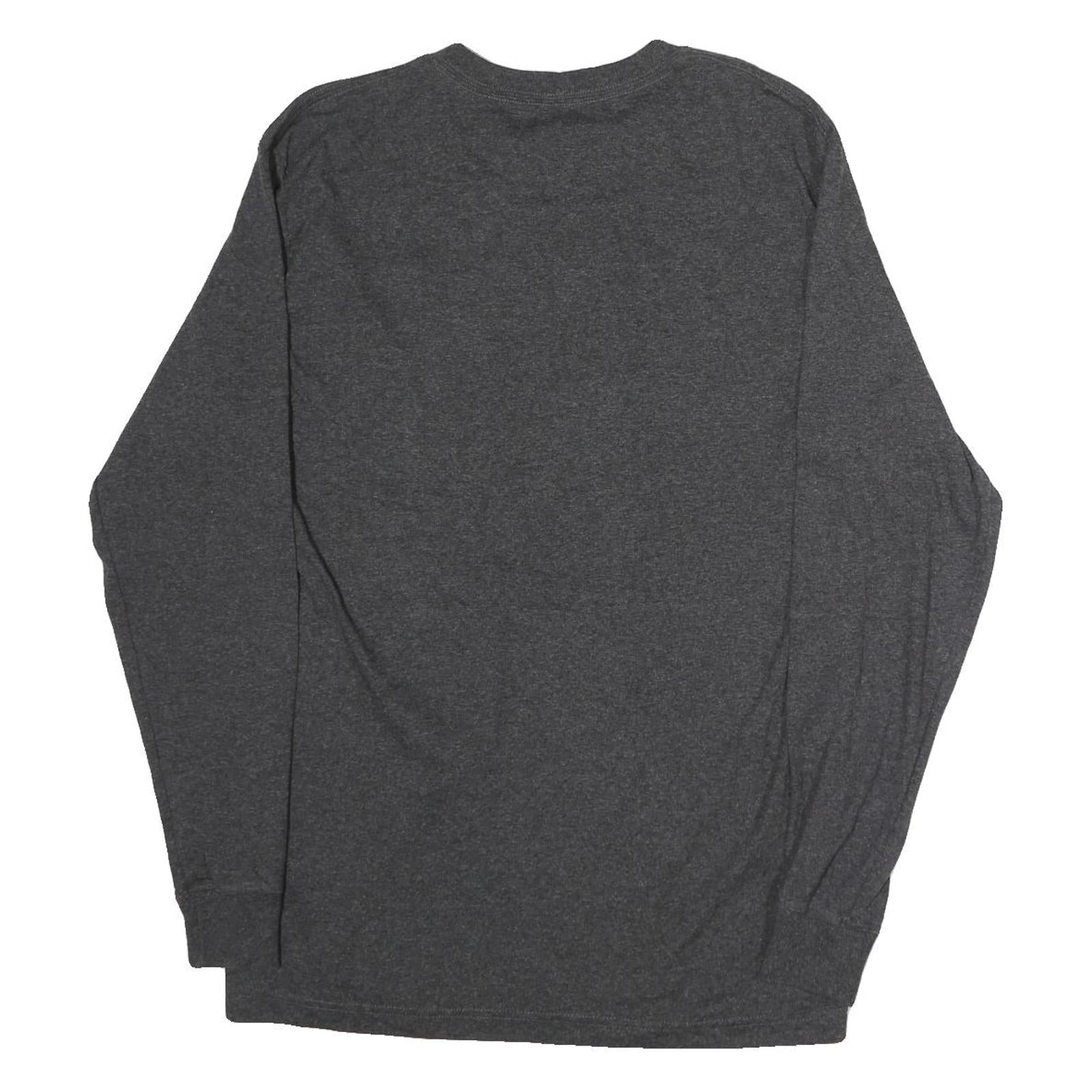 CARHARTT Mens Grey Long Sleeve Crew Neck T-Shirt S Cotton Casual Workwear