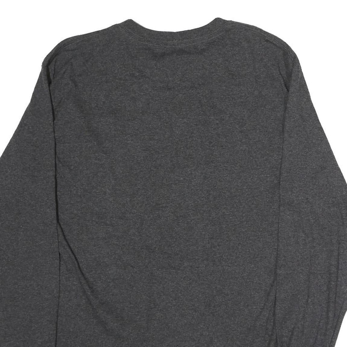 CARHARTT Mens Grey Long Sleeve Crew Neck T-Shirt S Cotton Casual Workwear