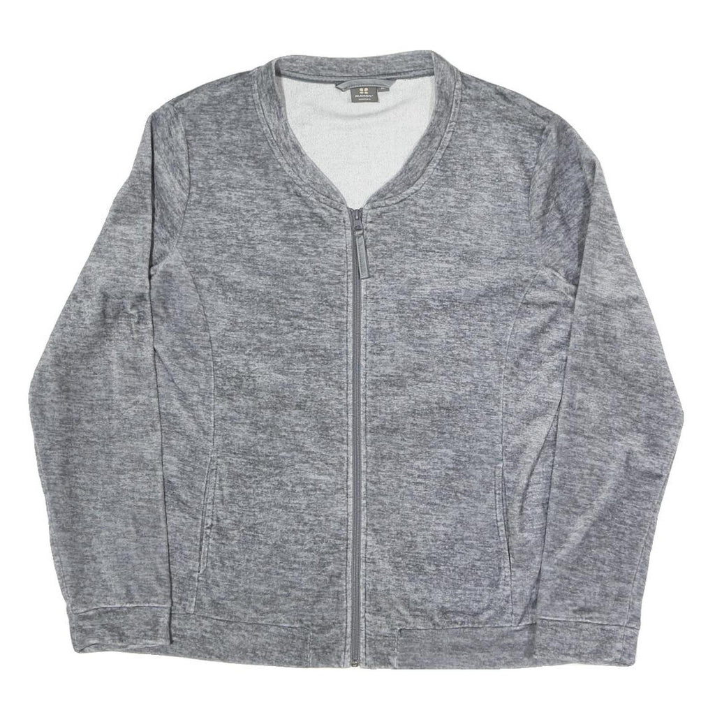 MANOR Womens Grey Jacket XL Polyester Blend Plain Zip Casual Lightweight